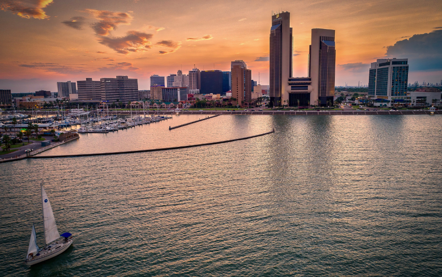 Corpus Christi Bayfront and Skyline