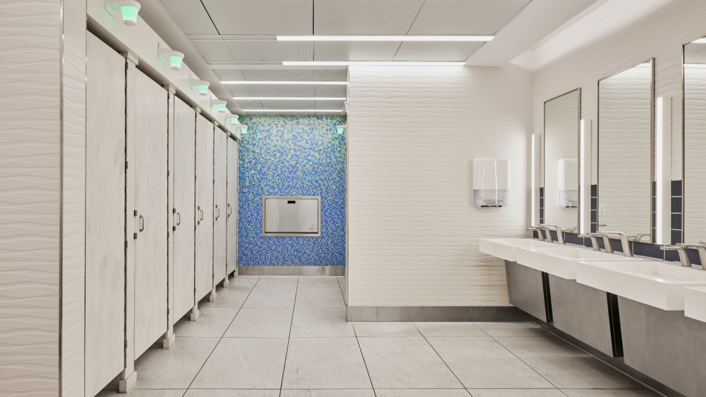new upgraded bathrooms as the airport